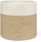 12 Inch Woven Jute Cotton Rope Plant Basket, Decorative Storage Basket with Handles